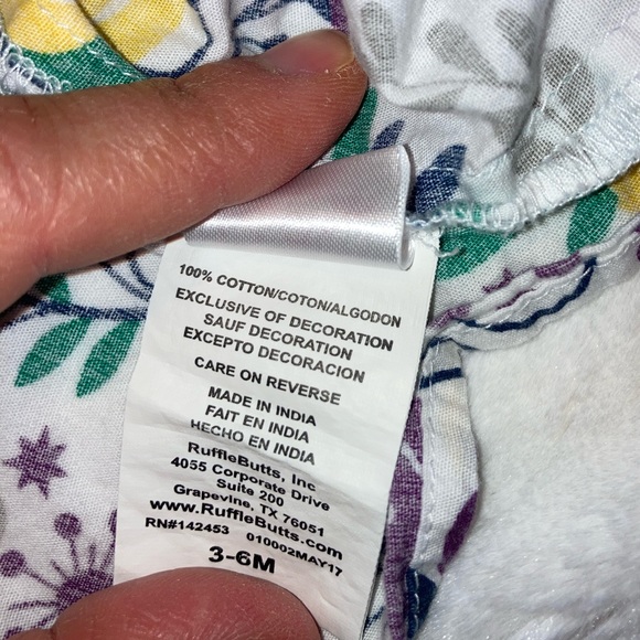 Rufflebutt brand floral top 3-6 month - Picture 4 of 4